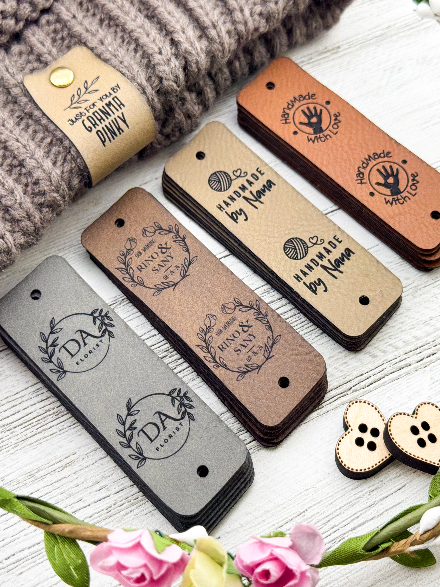 Custom Tags 0.95 x 3 inch For Knitting And Crochet