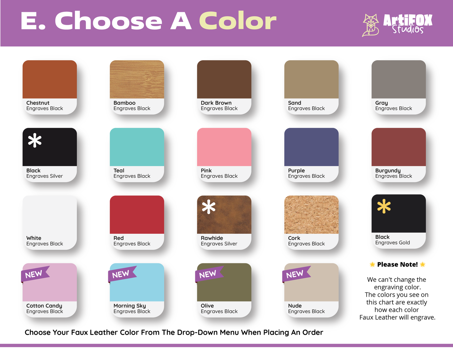Custom Faux Leather Tags - Square - Sew-On - 1 x 1 in.