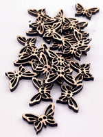 Custom Wooden Buttons - Butterfly - Pack of 25 - .8 x .8 in. - Artifox Studios