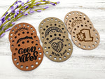 Custom Faux Leather or Ultrasuede -  2 in. Round Patches