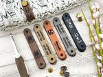 Personalized Faux Leather Labels for Knitting, Crochet, and Handmade Gifts 3" x 0.5"