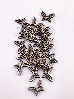 Custom Wooden Buttons - Butterfly - Pack of 25 - .8 x .8 in. - Artifox Studios