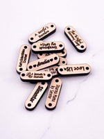Custom Wooden Buttons - Rounded Rectangular -1 x .31 in. - Artifox Studios