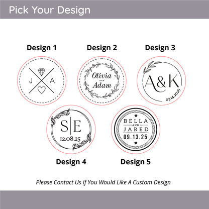 Elegant Custom Engraved Wedding Favor Labels