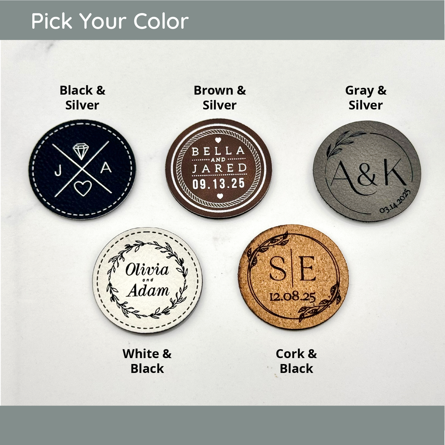 Elegant Custom Engraved Wedding Favor Labels
